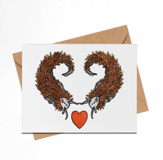 PinkPolish Design Note Cards "Nudibranch Love" Handmade Notecard