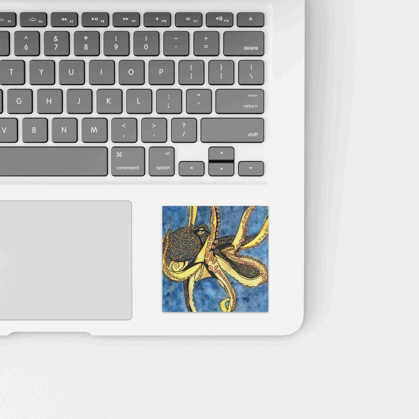 PinkPolish Design Stickers "Octopus Genius" Square Vinyl Sticker
