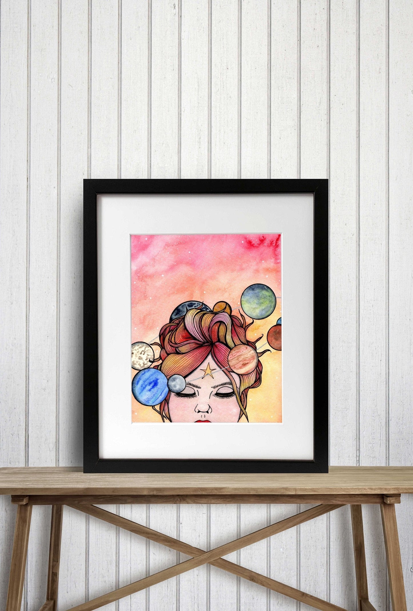 PinkPolish Design Art Prints "Orbit" Watercolor Painting: Art Print