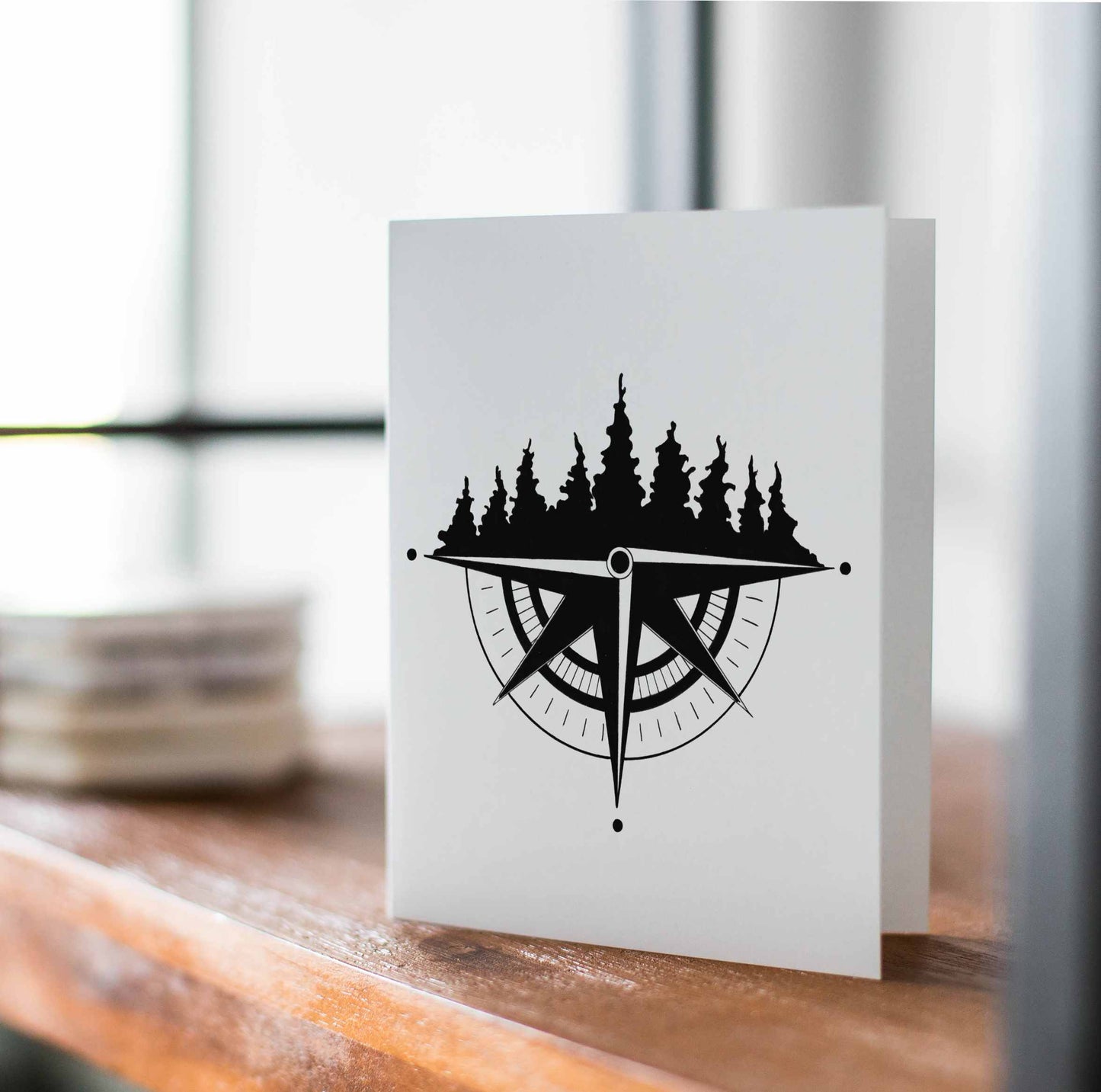 PinkPolish Design Card Pack "Pacific NW" 4 Card Pack of Handmade Notecards