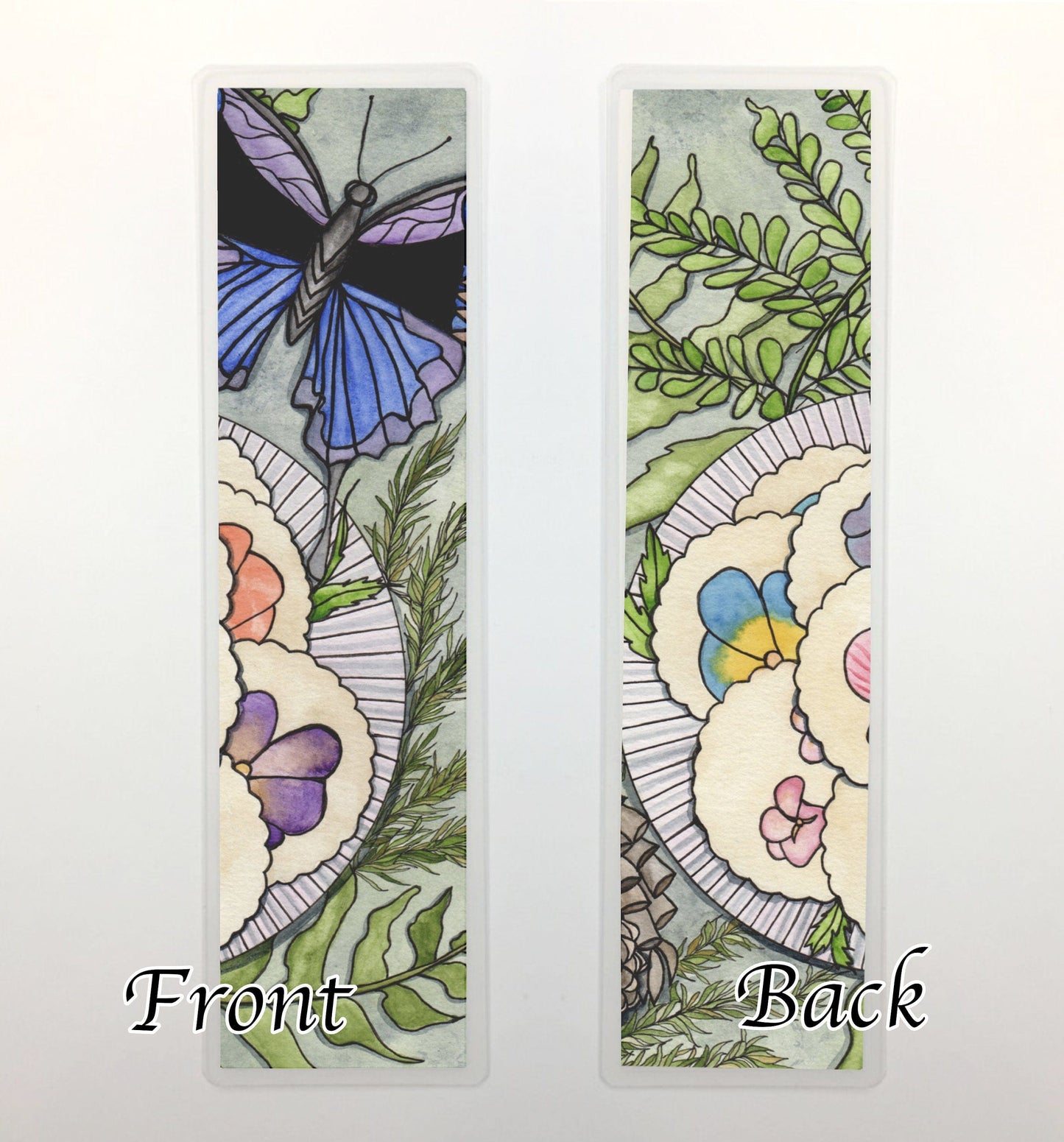 PinkPolish Design Bookmarks "Pansy Shortbread" 2-Sided Bookmark