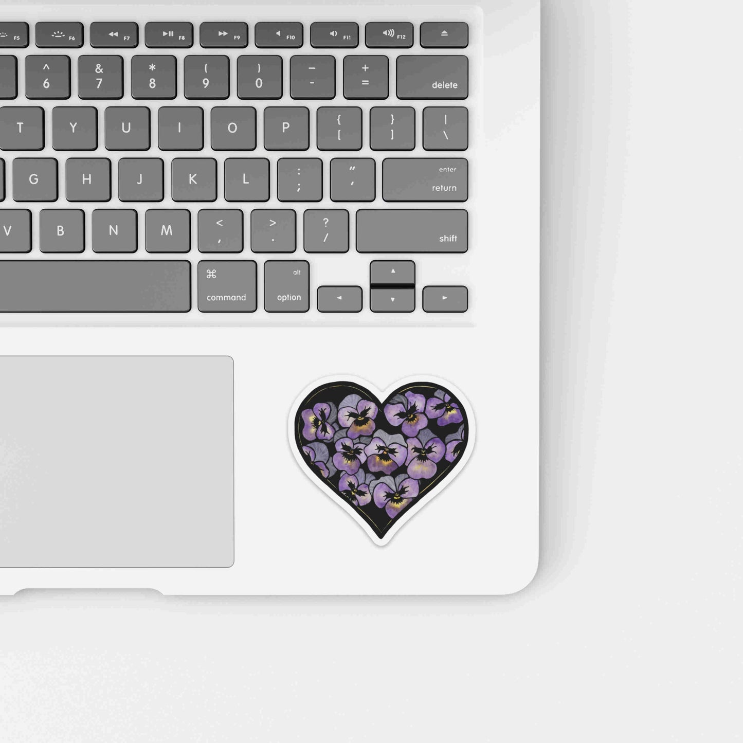 PinkPolish Design Stickers "Pansy Valentine" Die Cut Vinyl Sticker