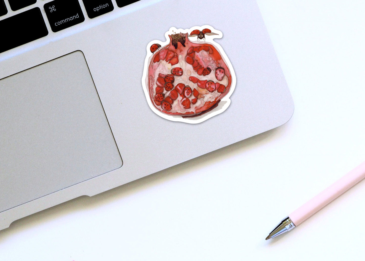 PinkPolish Design Stickers "Pomegranate Surprise" Vinyl Die Cut Sticker