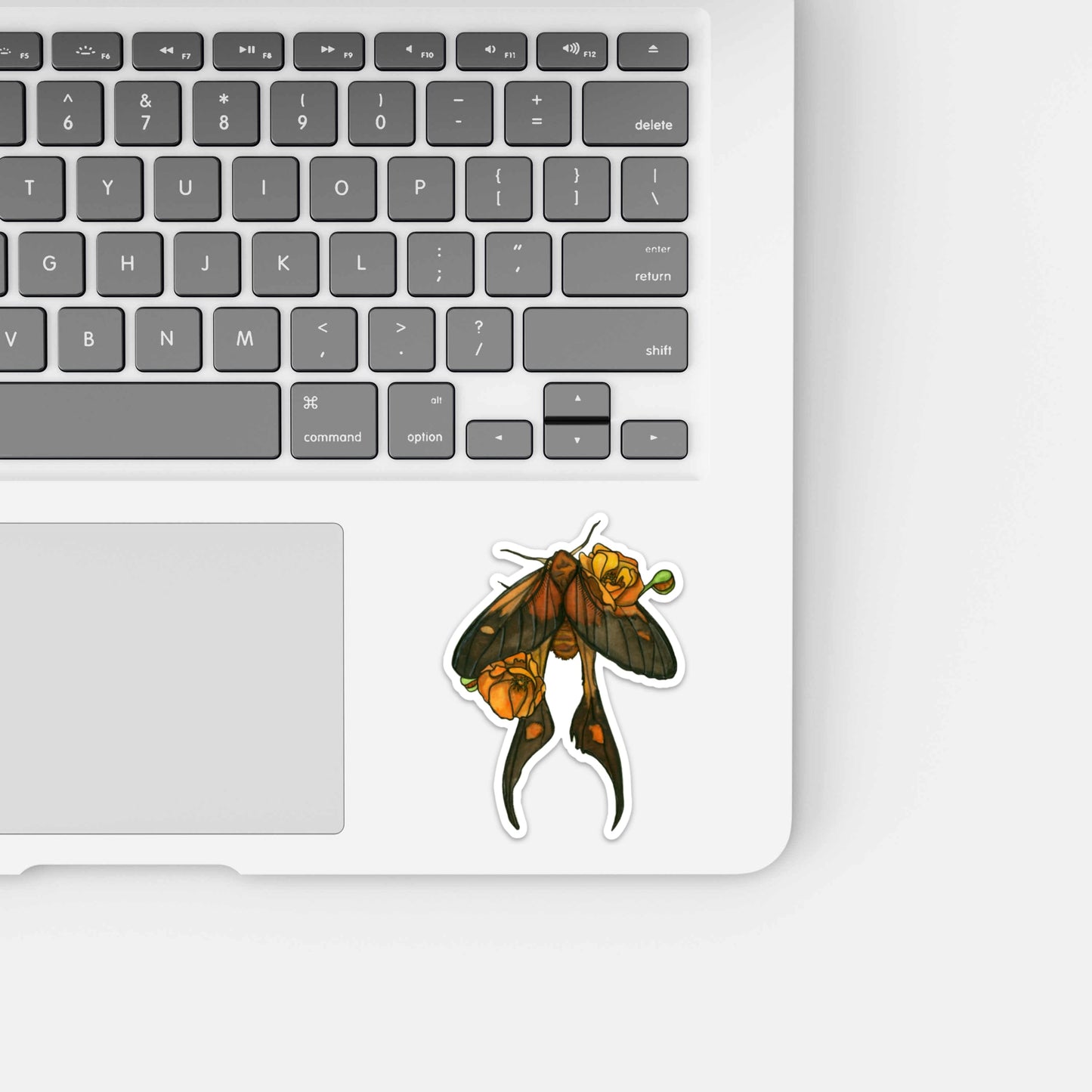 PinkPolish Design Stickers "Poppy Moth" Vinyl Die Cut Sticker