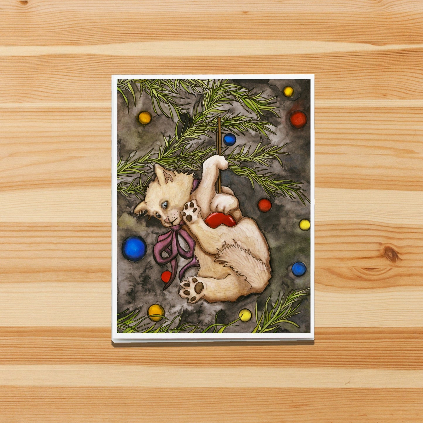 PinkPolish Design Note Cards "Precarious" Handmade Notecard
