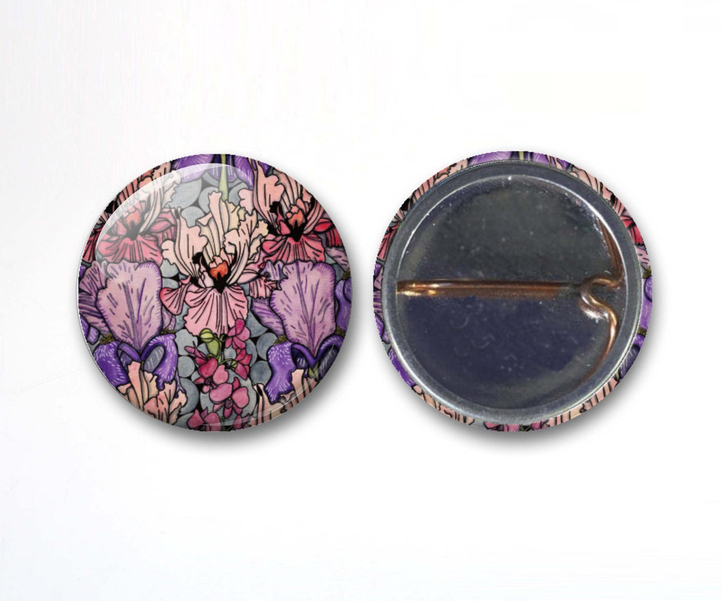 PinkPolish Design Buttons "Pretty in Pink" Button Pack - 3-Pack Pin Back Button, 1 Inch