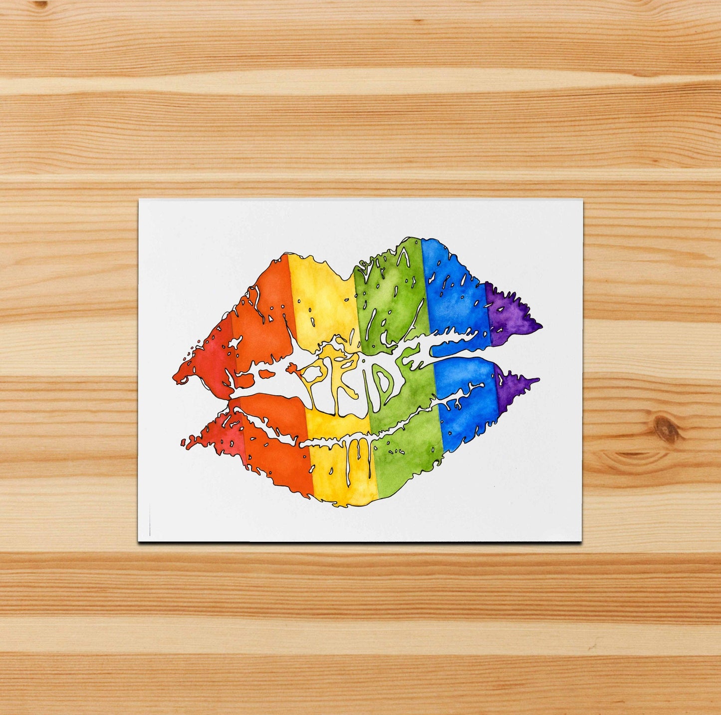 PinkPolish Design Note Cards "Pride" Handmade Notecard