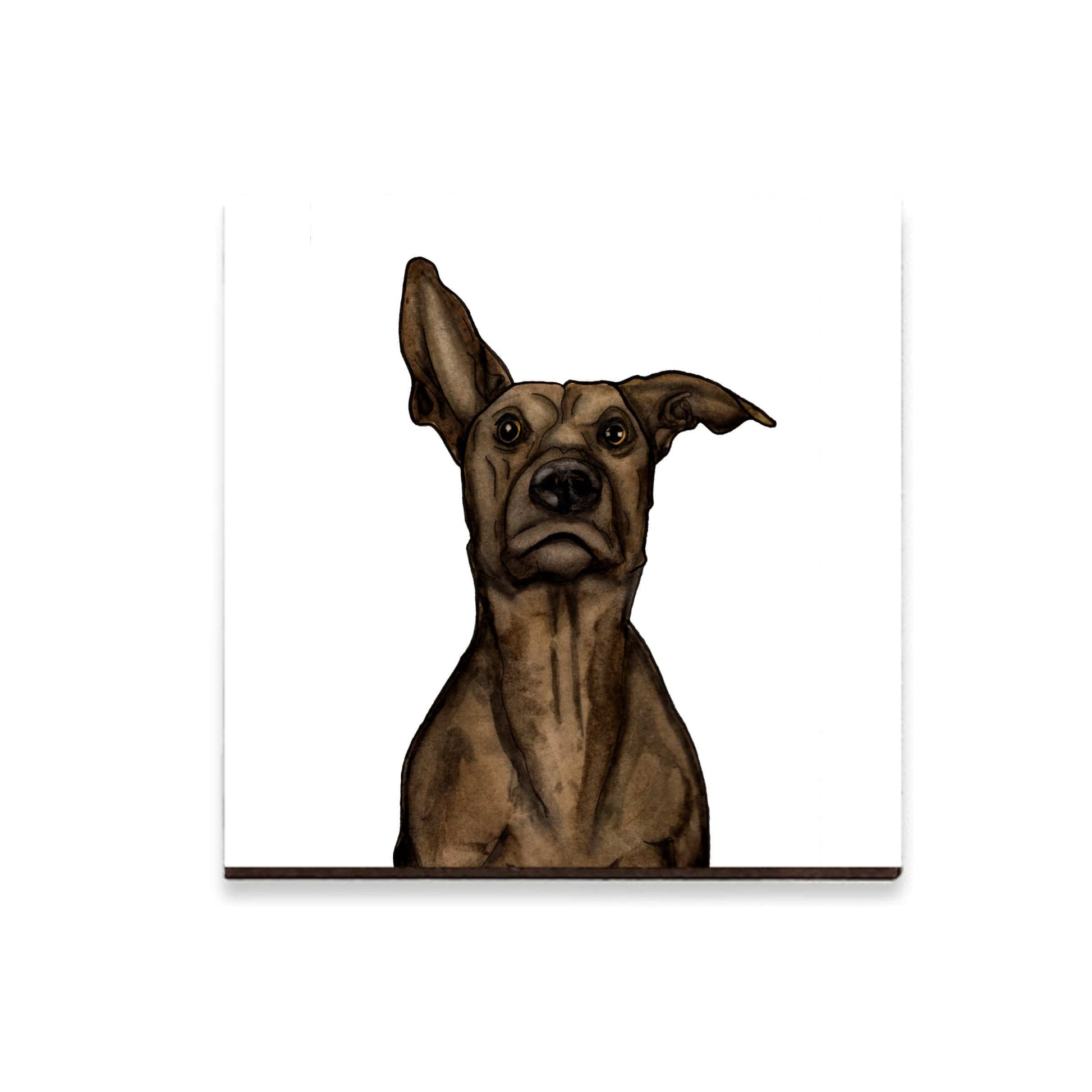 PinkPolish Design Magnets "Puppy Concern" Wood Refrigerator Magnet