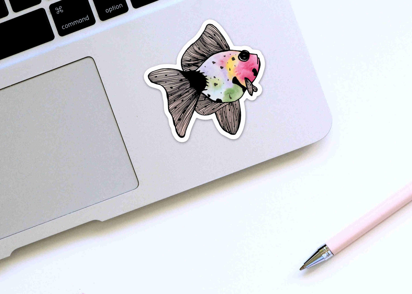 PinkPolish Design Stickers "Rainbow Fish" Die Cut Vinyl Sticker
