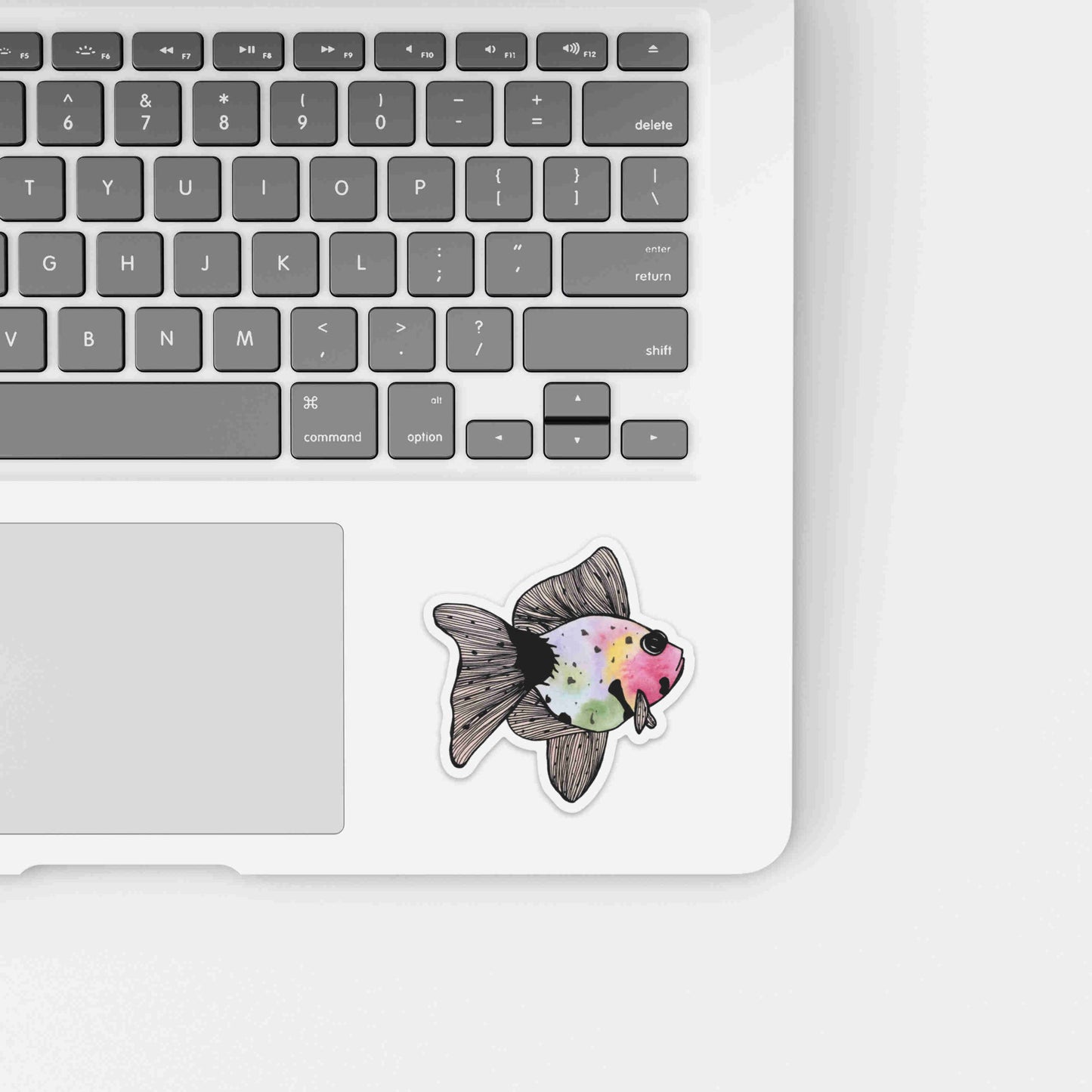 PinkPolish Design Stickers "Rainbow Fish" Die Cut Vinyl Sticker