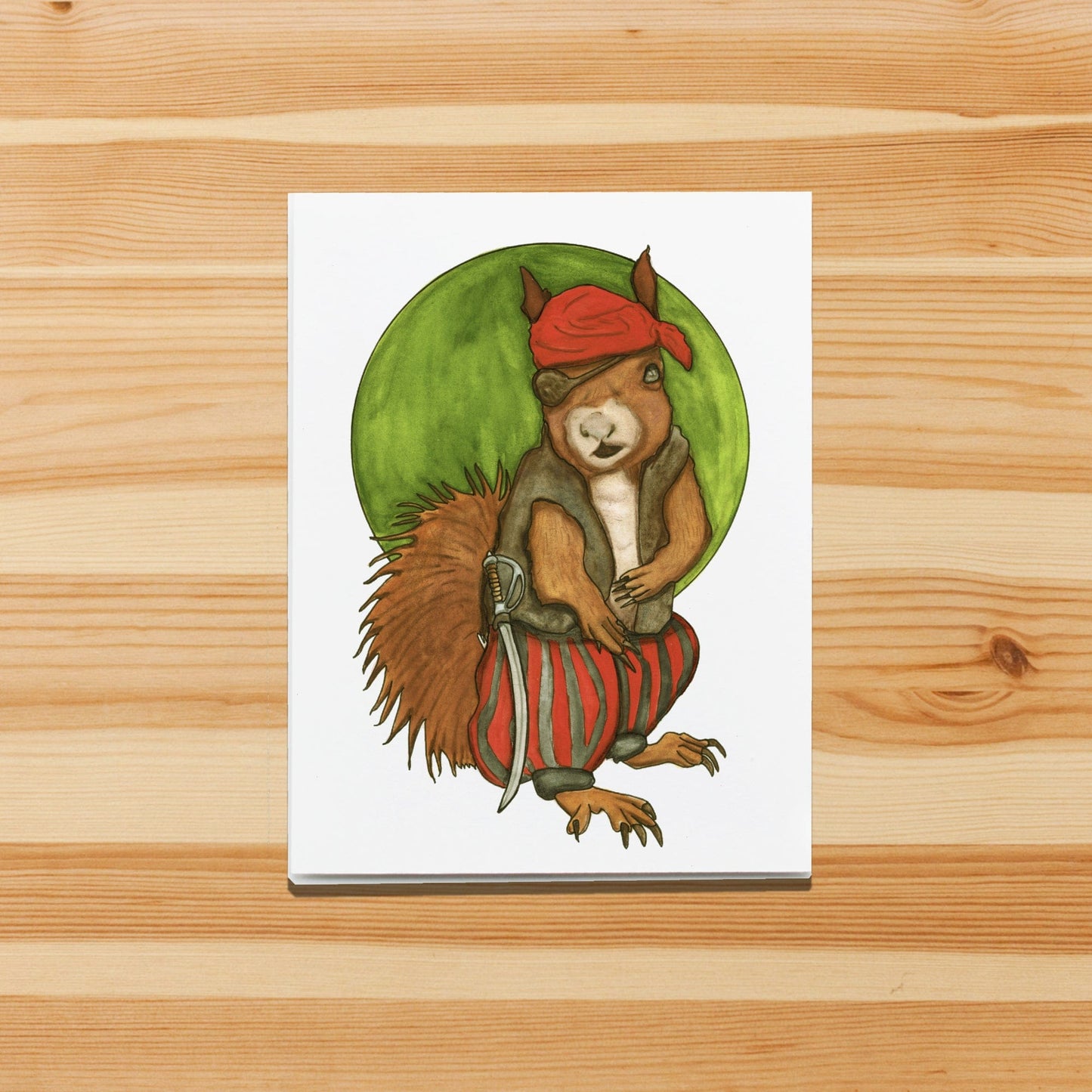 PinkPolish Design Note Cards "Rapscallion" Handmade Notecard