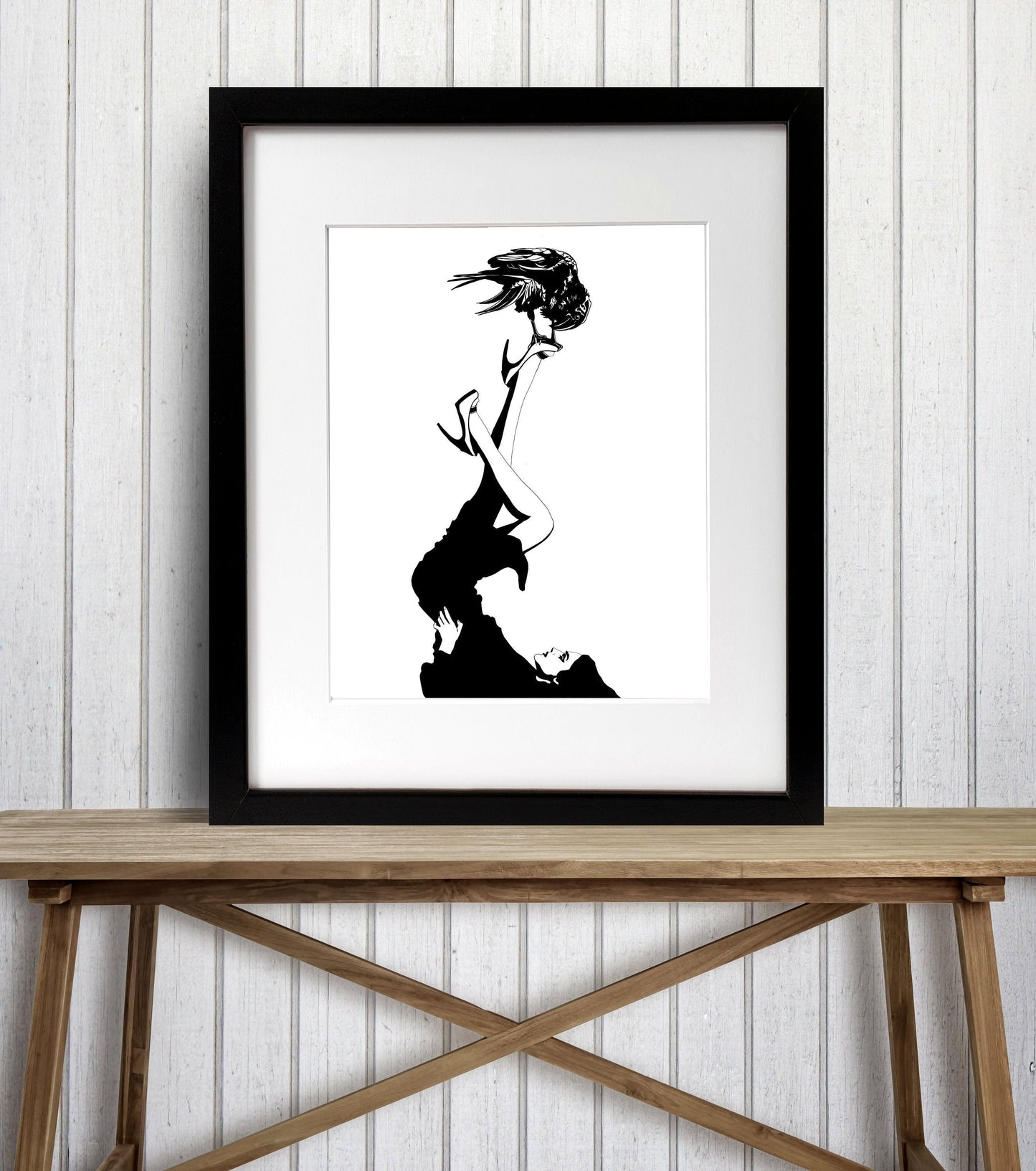 PinkPolish Design Art Prints "Raven Consultation" Digital Drawing: Art Print