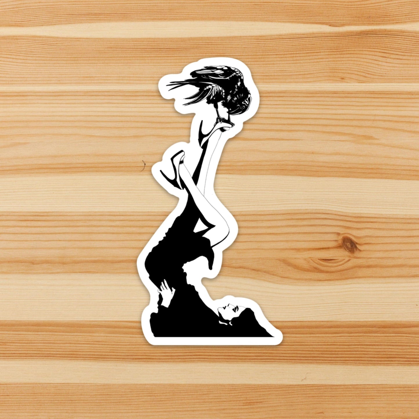 PinkPolish Design Stickers "Raven Consultation" Vinyl Die Cut Sticker