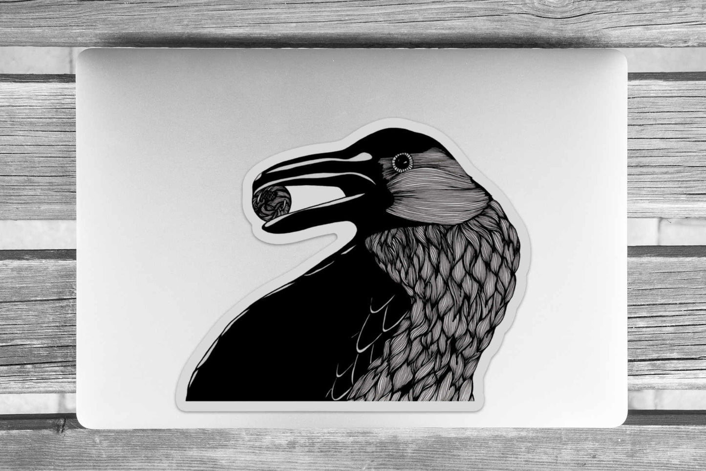 PinkPolish Design Giant Stickers "Raven"  Giant Vinyl Die Cut Sticker