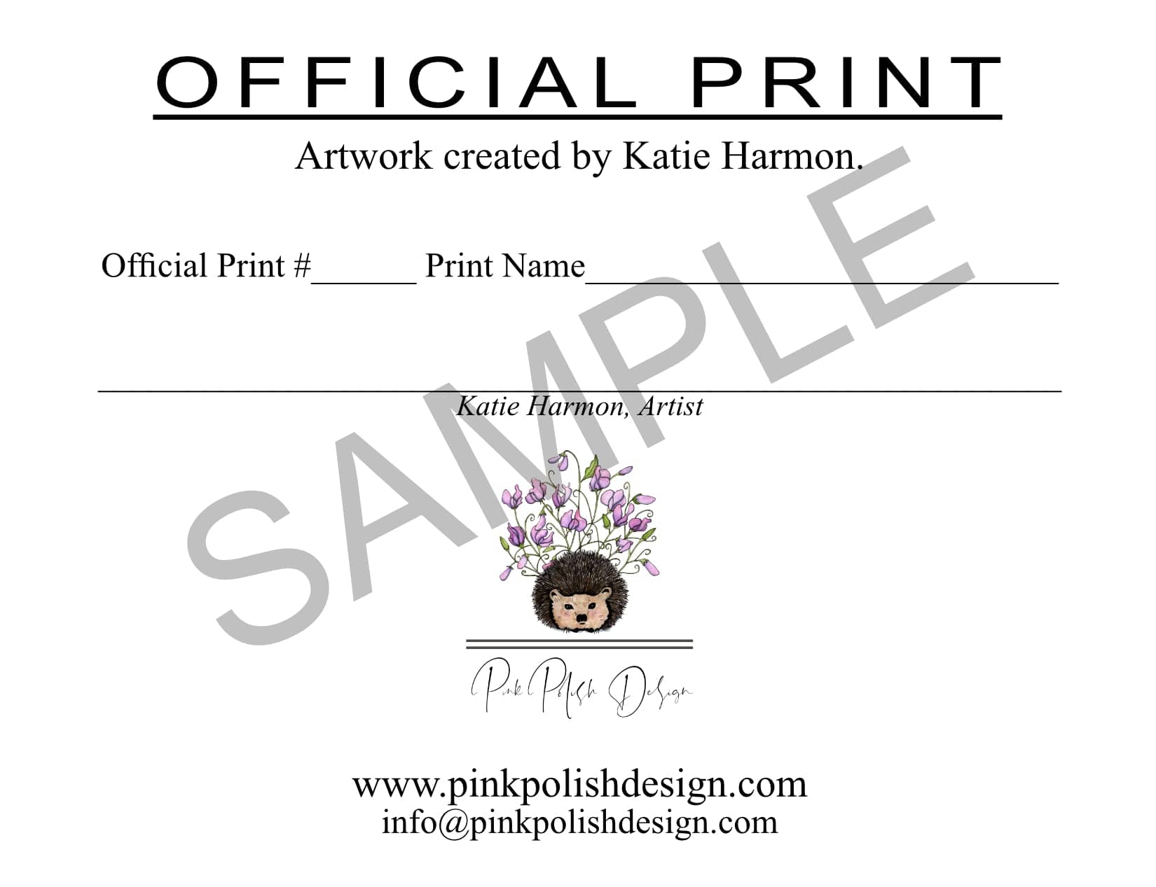 PinkPolish Design Art Print Archive "Ring" Watercolor Painting: Art Print