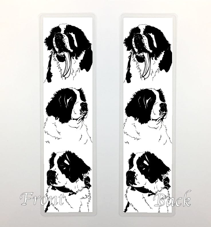 PinkPolish Design Bookmarks "Saint Bernards", 2-Sided Bookmark