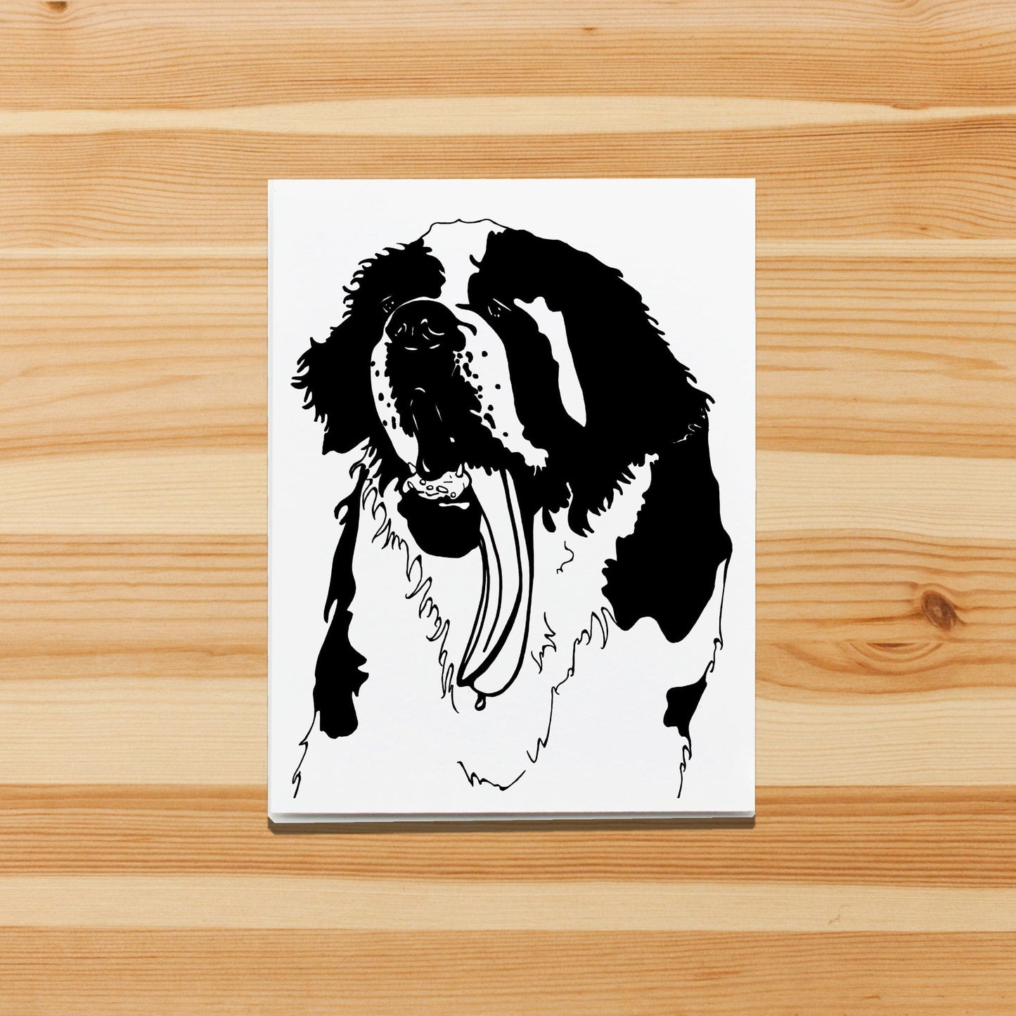 PinkPolish Design Note Cards "Saint Feeling the Heat" Handmade Notecard