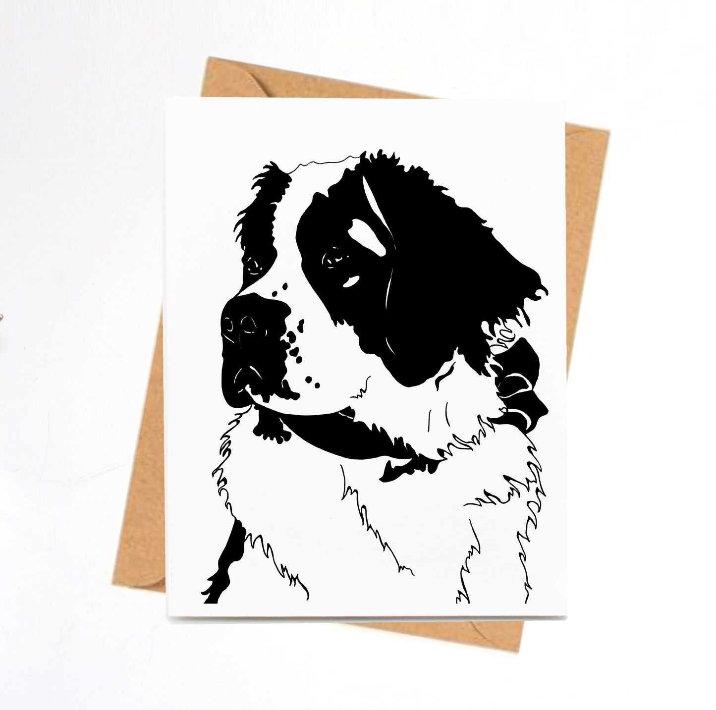 PinkPolish Design Note Cards "Saint Pup" Handmade Notecard