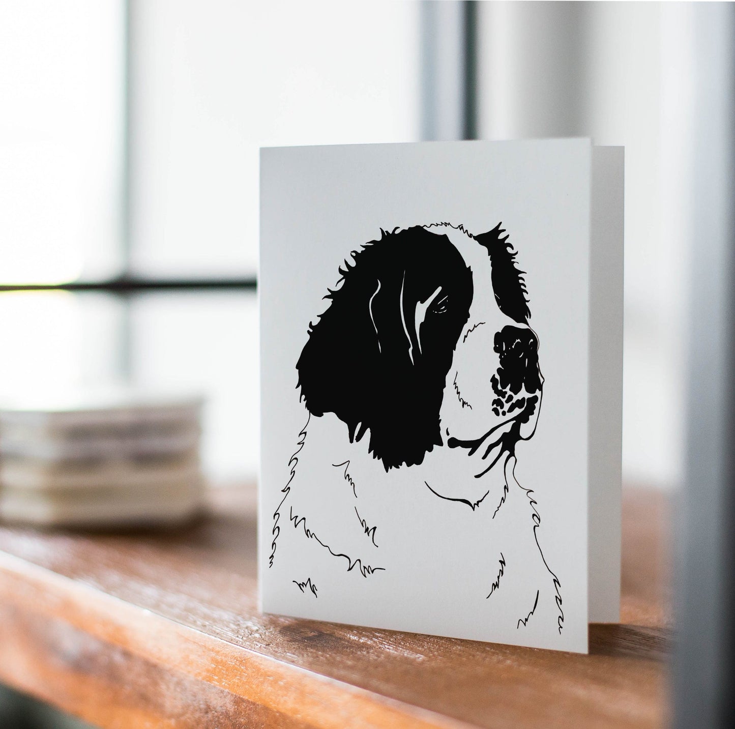 PinkPolish Design Note Cards "Saint Stoic" Handmade Notecard