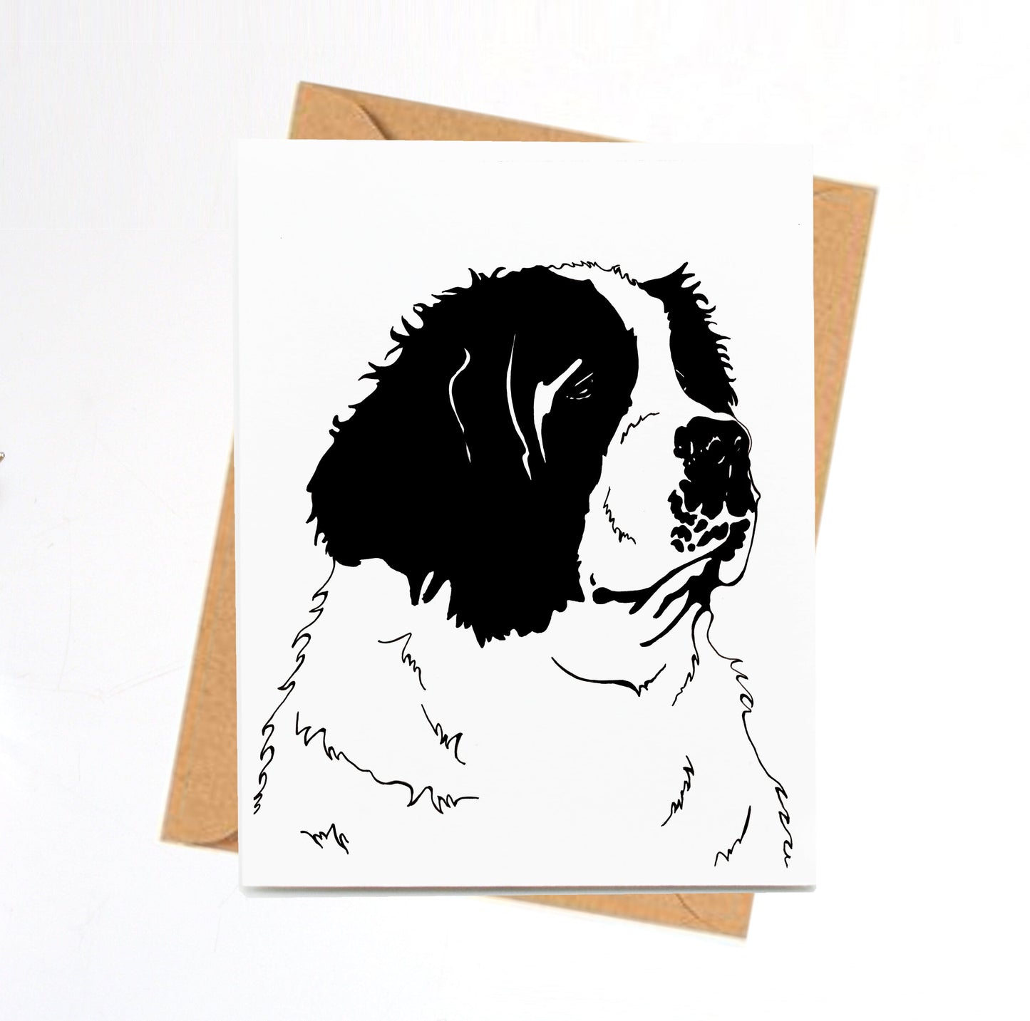 PinkPolish Design Note Cards "Saint Stoic" Handmade Notecard