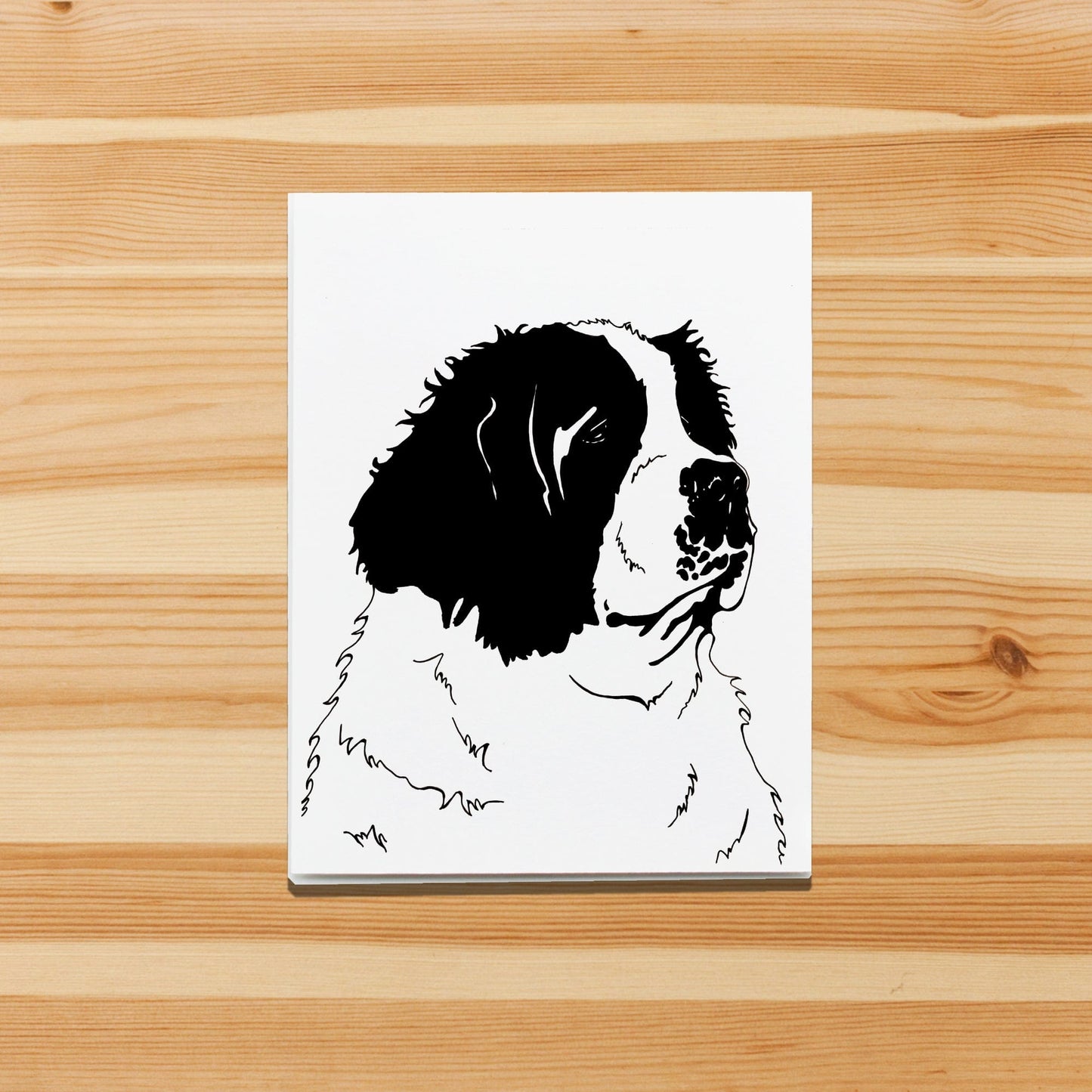 PinkPolish Design Note Cards "Saint Stoic" Handmade Notecard