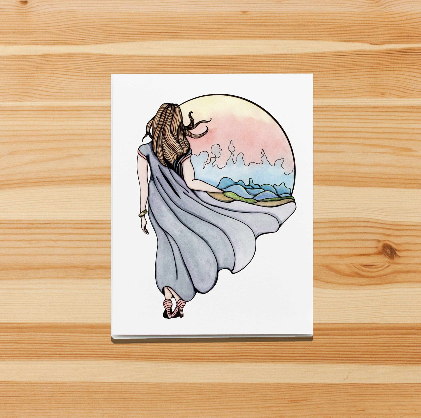 PinkPolish Design Note Cards "Shape Your World" Handmade Notecard