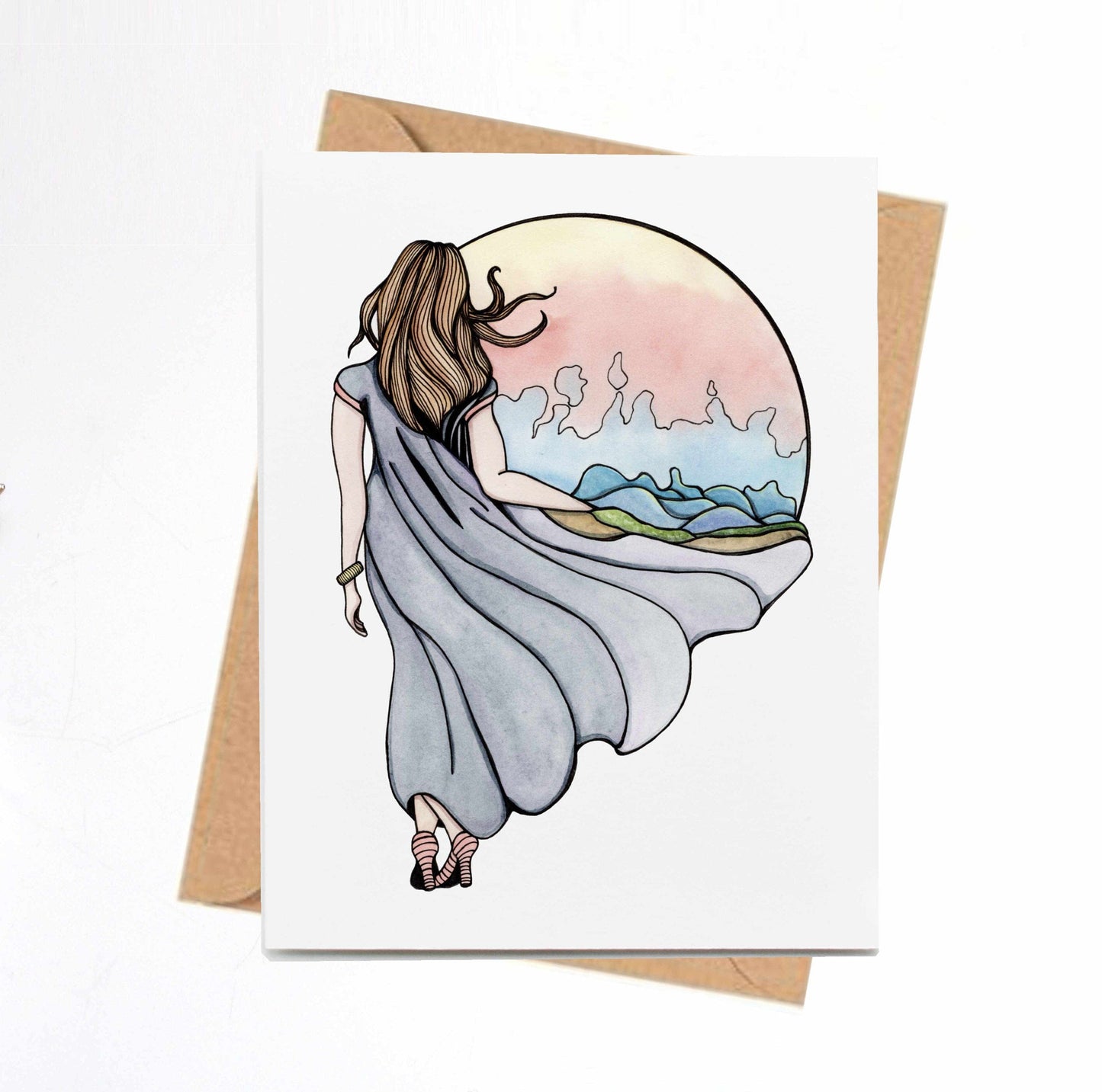 PinkPolish Design Note Cards "Shape Your World" Handmade Notecard