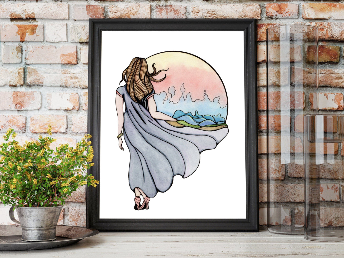 PinkPolish Design Art Prints "Shape Your World" Watercolor Painting: Art Print
