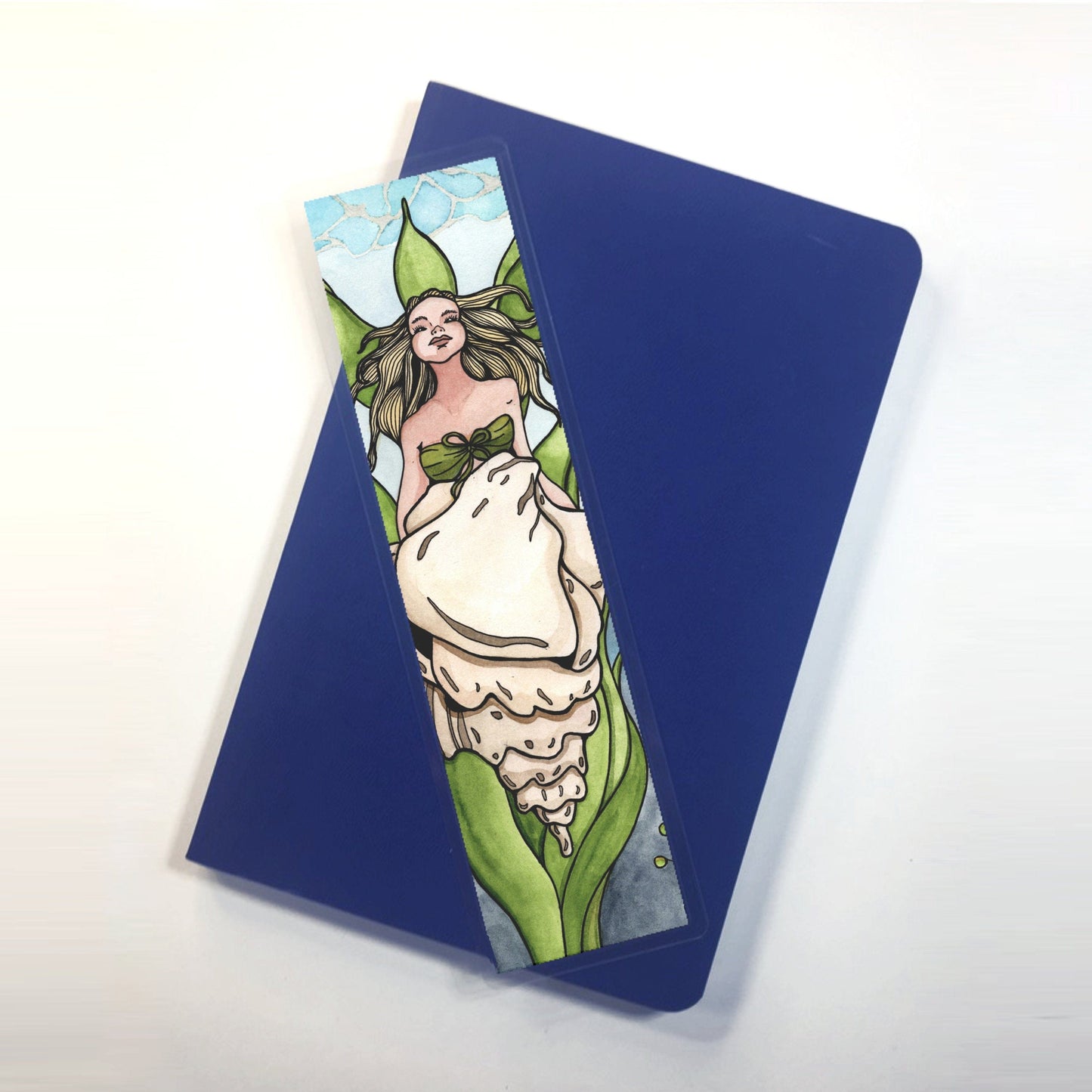 PinkPolish Design Bookmarks "Shell Siren", 2-Sided Bookmark