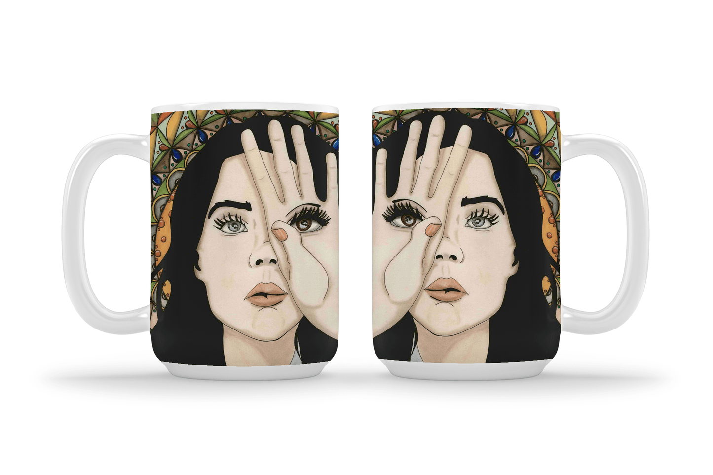 PinkPolish Design Coasters "Sight" 15oz Mug