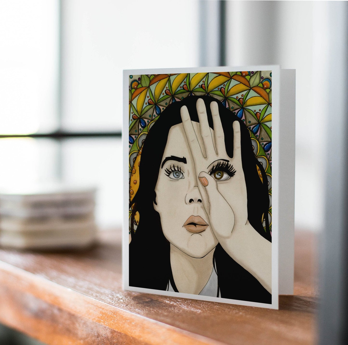 PinkPolish Design Note Cards "Sight" Handmade Notecard