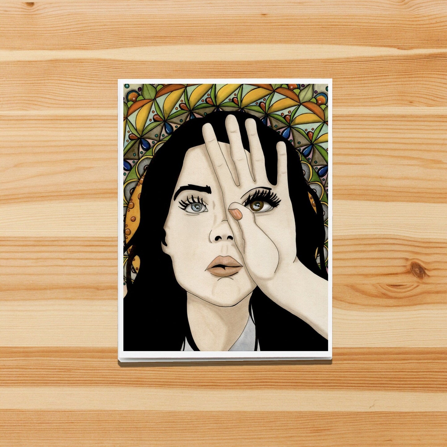 PinkPolish Design Note Cards "Sight" Handmade Notecard