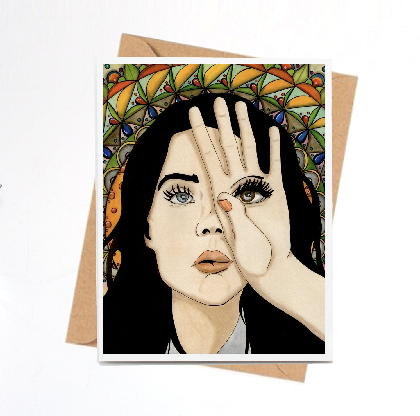 PinkPolish Design Note Cards "Sight" Handmade Notecard
