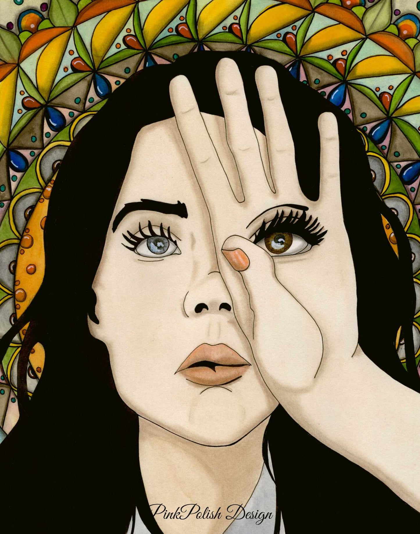 PinkPolish Design Art Prints "Sight" Watercolor Painting: Art Print