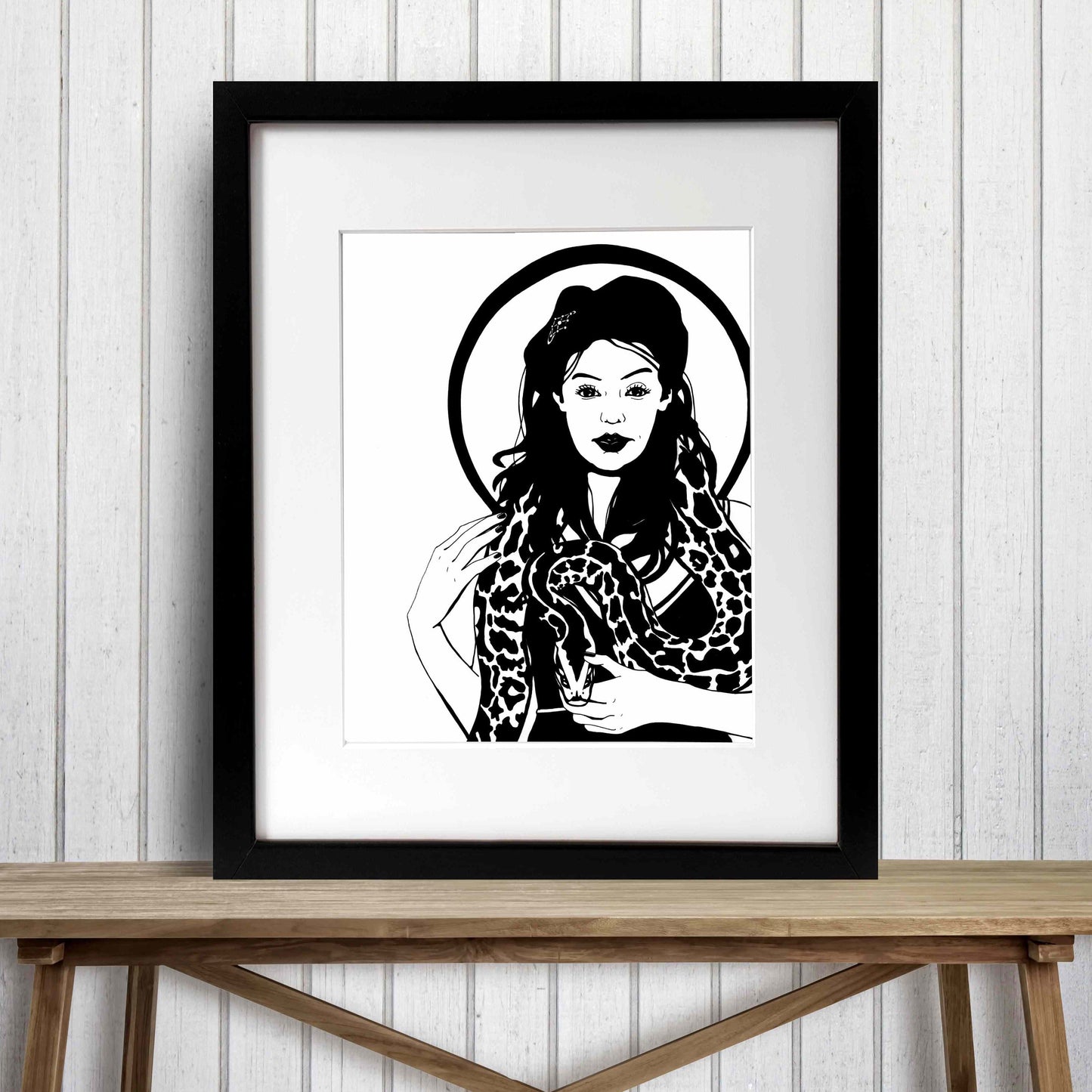 PinkPolish Design Art Prints "Slither" Ink Drawing: Art Print