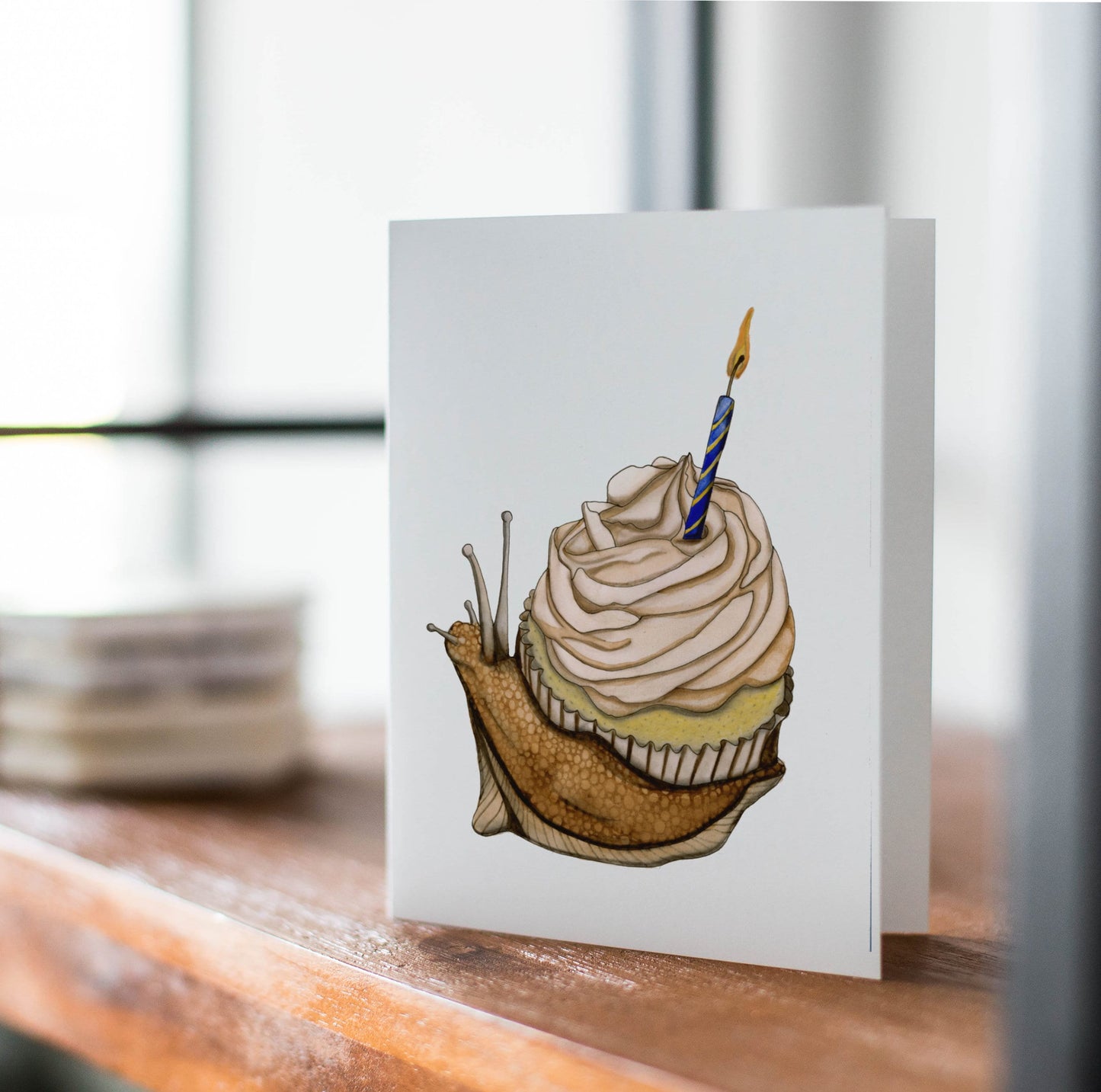 PinkPolish Design Note Cards "Snail Celebration" Handmade Notecard
