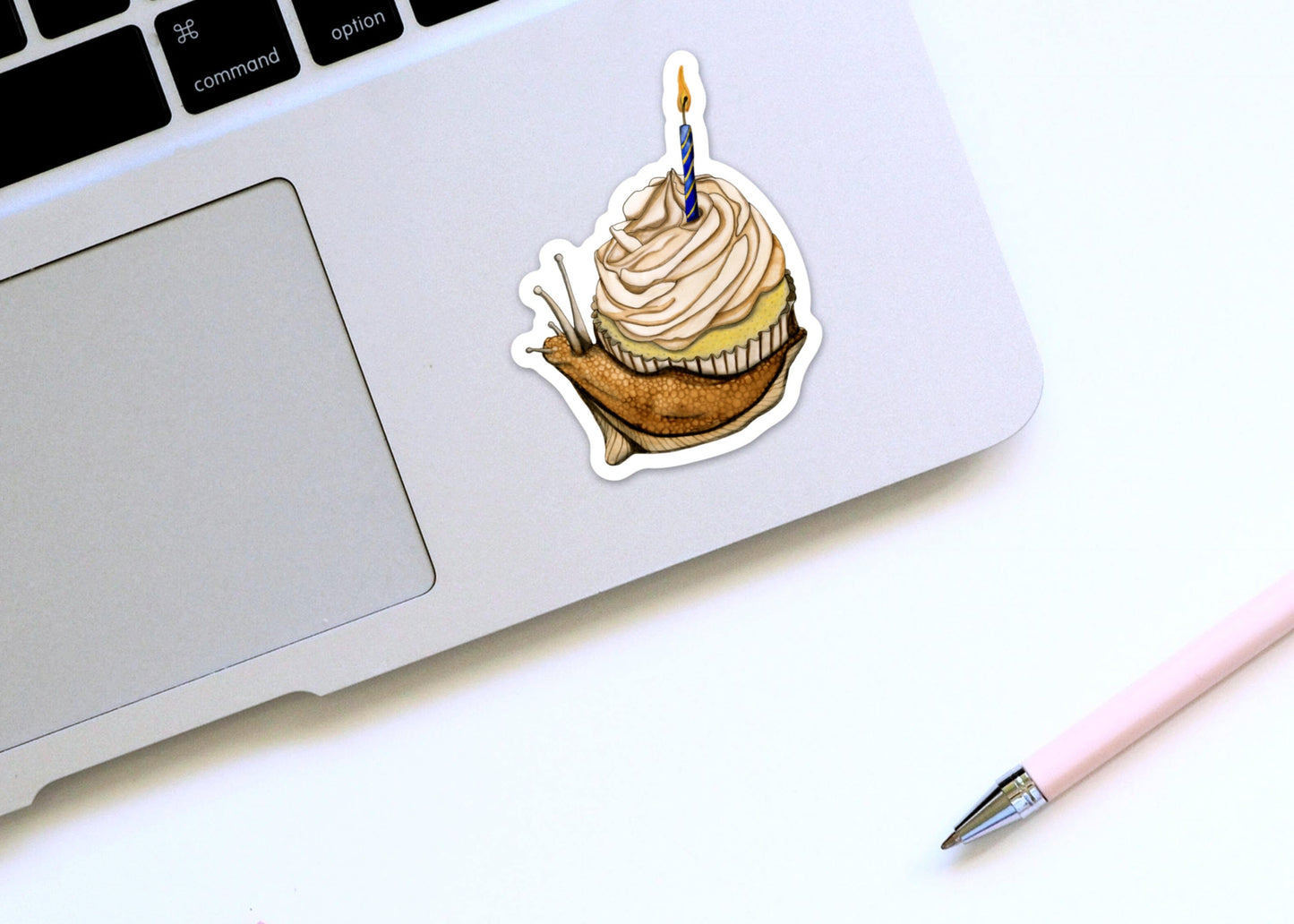 PinkPolish Design Stickers "Snail Celebration" Vinyl Die Cut Sticker