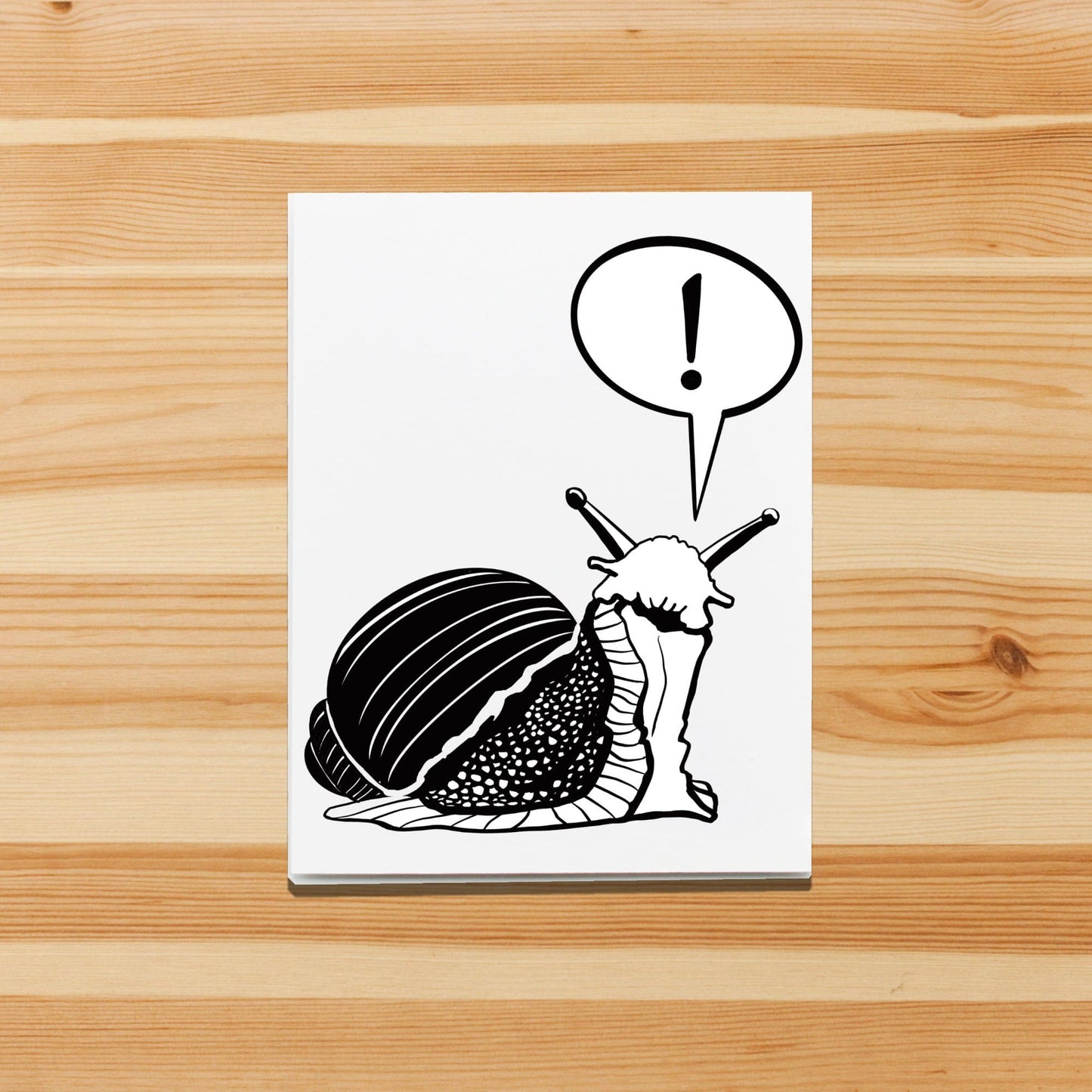 PinkPolish Design Note Cards "Snail Surprise" Handmade Notecard