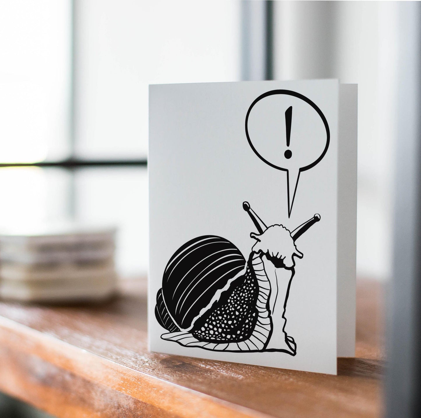 PinkPolish Design Note Cards "Snail Surprise" Handmade Notecard