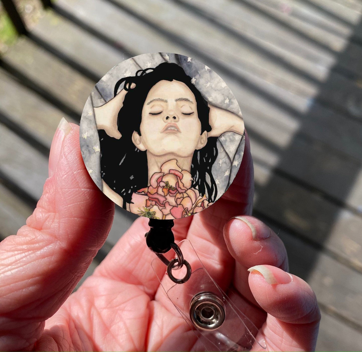 PinkPolish Design Badge Reels & Lanyards "Speak Up" Retractable Badge Reel