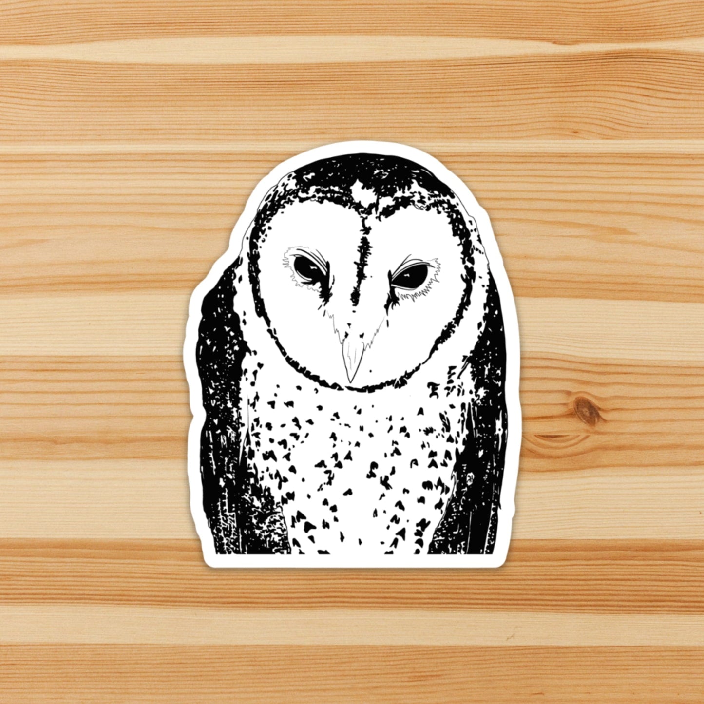 PinkPolish Design Stickers "Spotted Barn Owl" Die Cut Vinyl Sticker