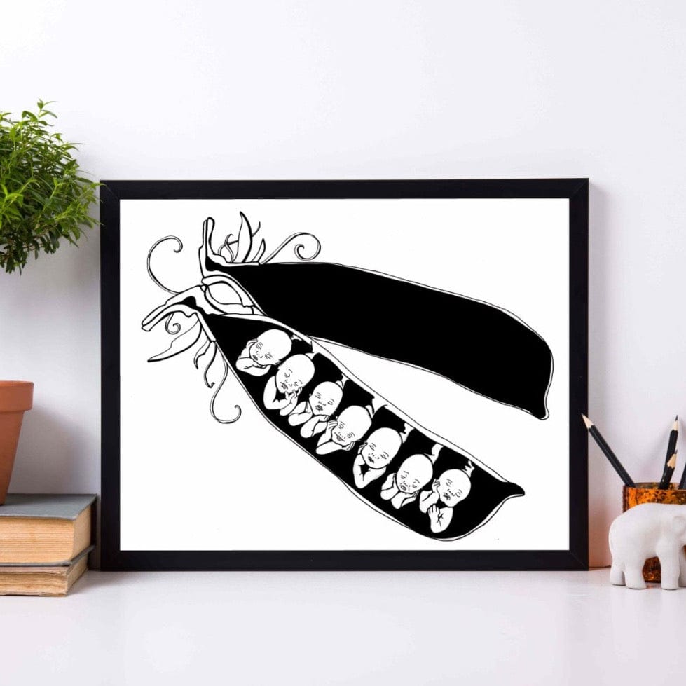 PinkPolish Design Art Prints "Sprout" Ink Drawing: Art Print