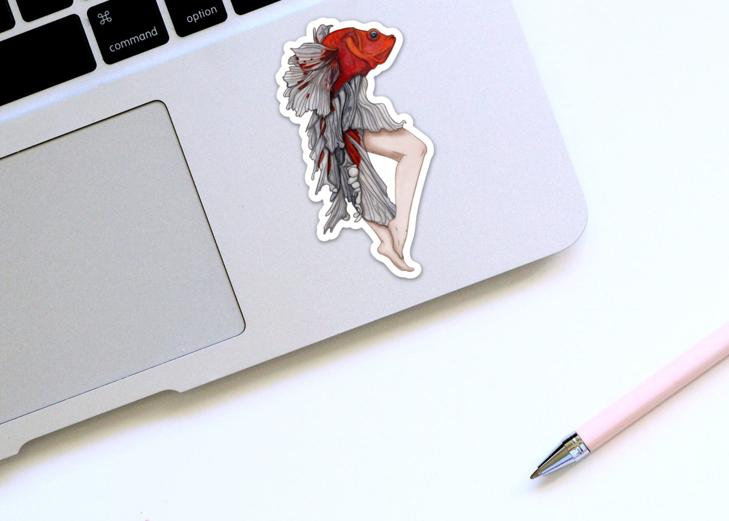 PinkPolish Design Stickers "Strange Fish" Vinyl Die Cut Sticker