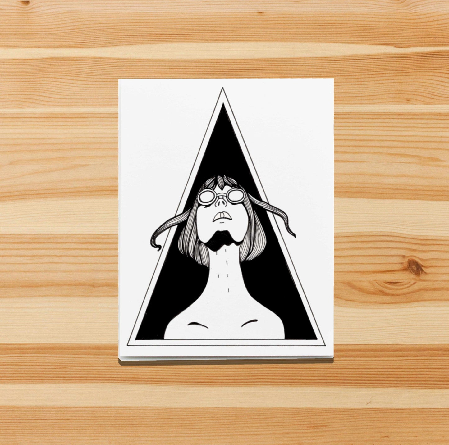 PinkPolish Design Note Cards "Stretch" Handmade Notecard