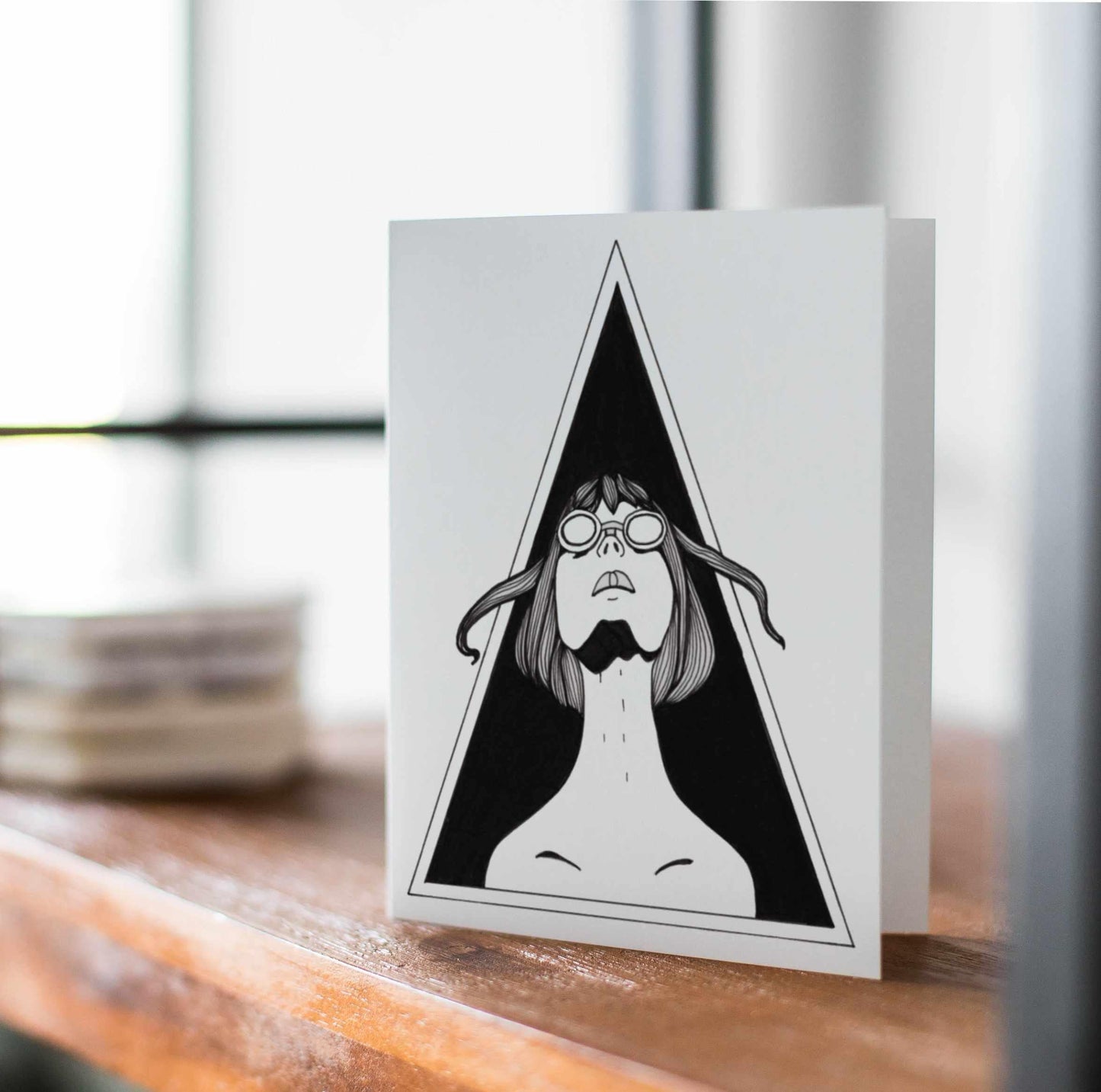 PinkPolish Design Note Cards "Stretch" Handmade Notecard