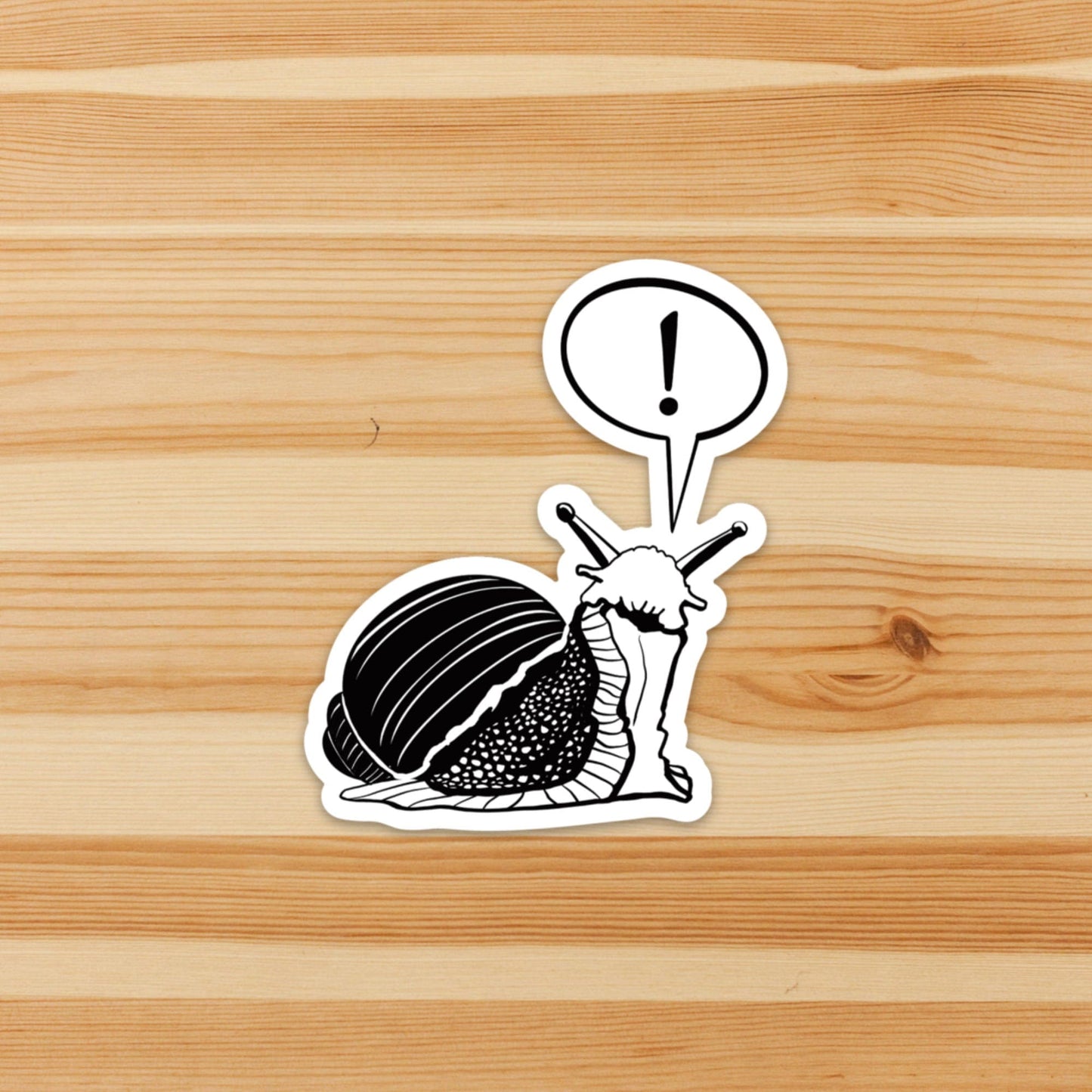 PinkPolish Design Stickers "Surprised Snail" Vinyl Die Cut Sticker