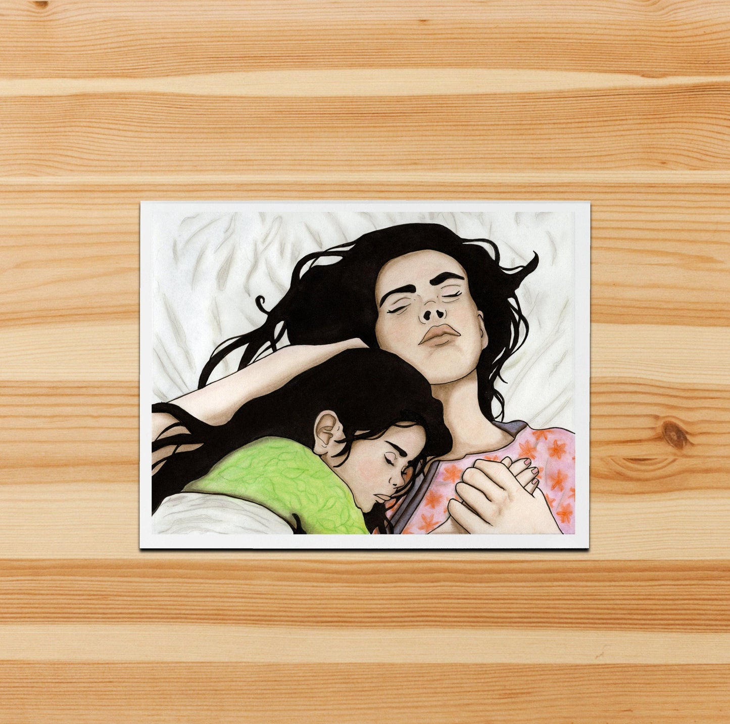 PinkPolish Design Note Cards "Tender" Handmade Notecard