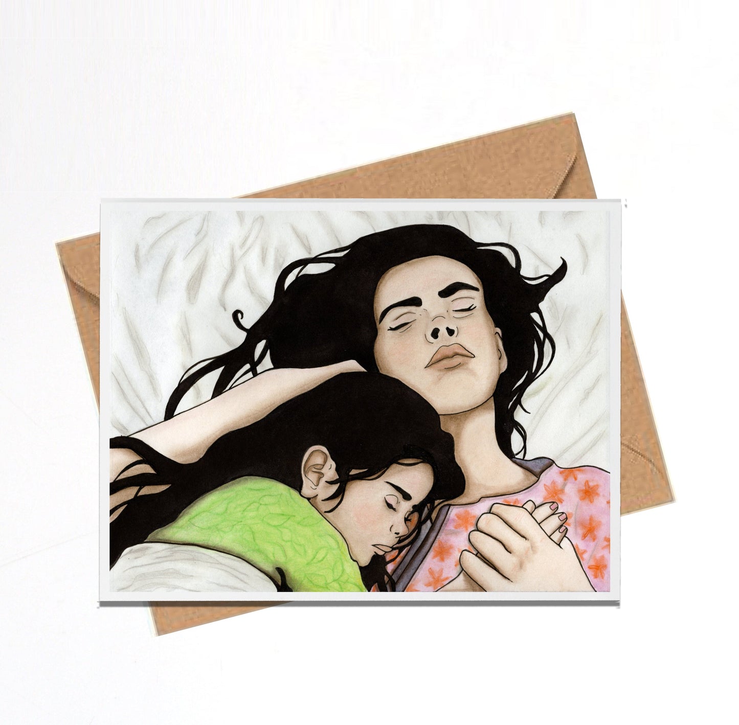 PinkPolish Design Note Cards "Tender" Handmade Notecard