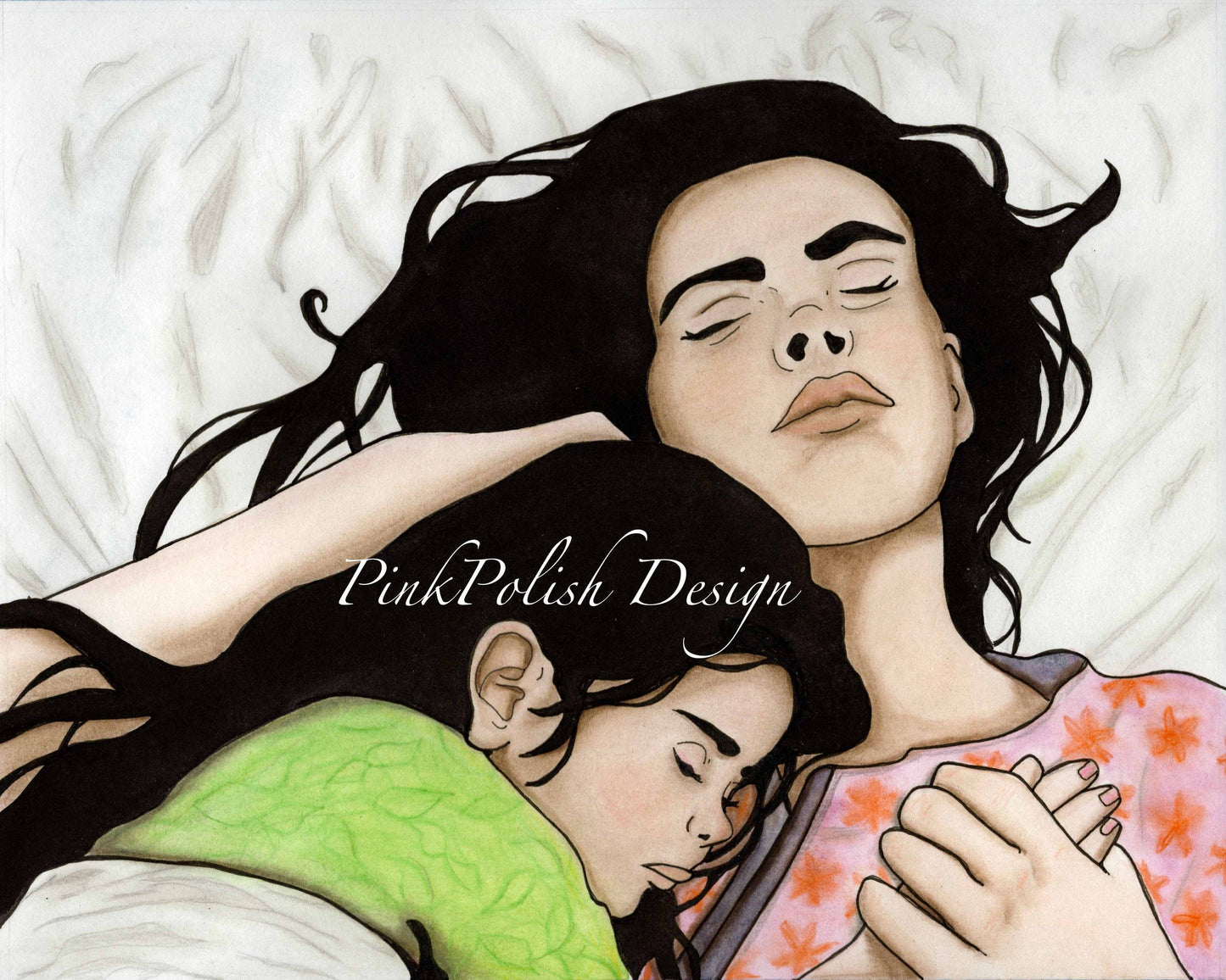PinkPolish Design Art Prints "Tender" Watercolor Painting: Art Print
