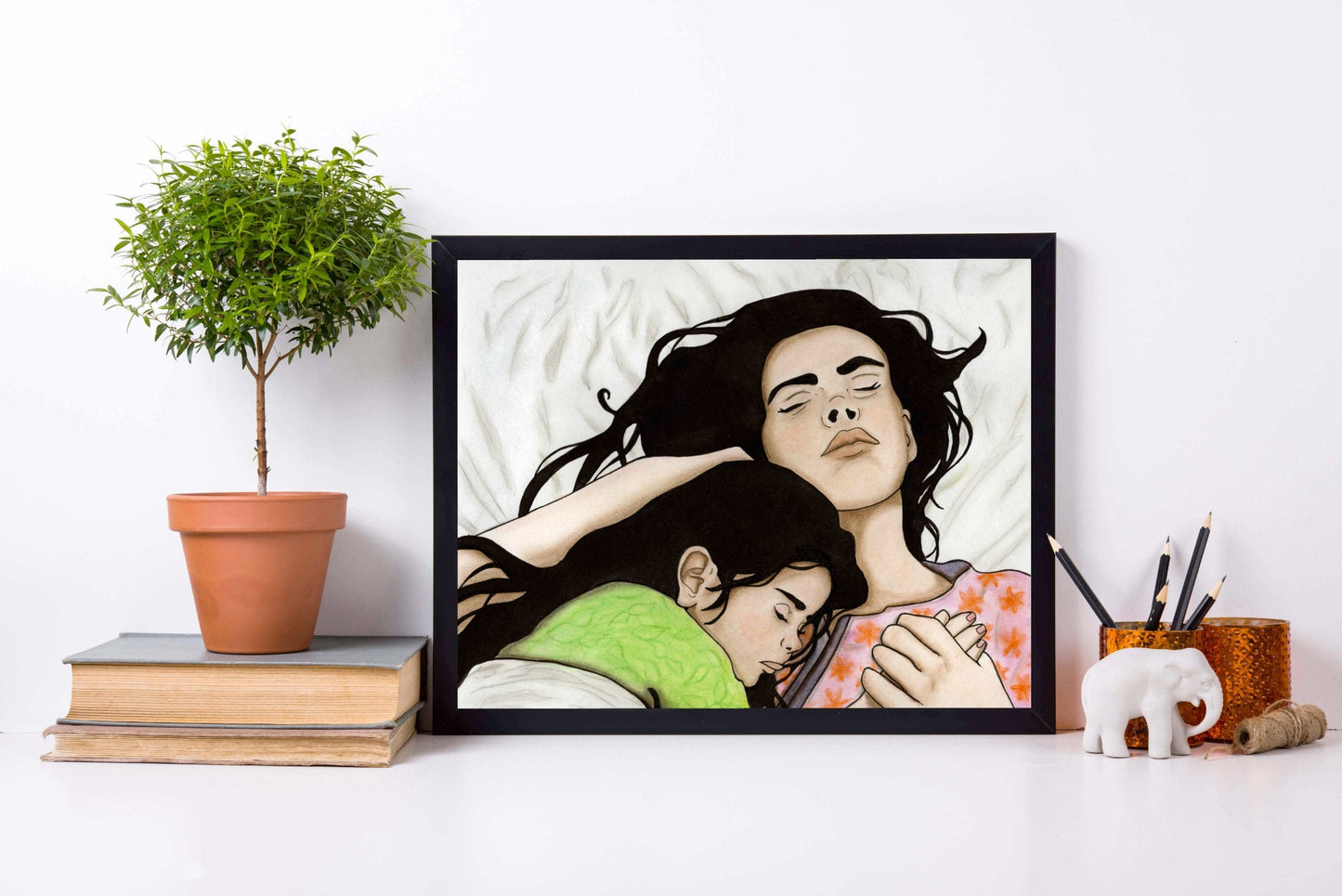 PinkPolish Design Art Prints "Tender" Watercolor Painting: Art Print